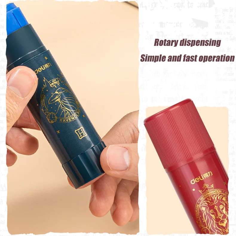 4Pcs 델리 53273 해리 포터 PVP 변색된 고체 접착제 15G 용품 학교 사무용품