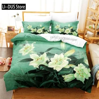 Ensemble de housse de couette Lotus rose, ensemble de literie Jingguan naturel, 200x200, 220x240cm, pour femmes et enfants, décorations de chambre à coucher 2