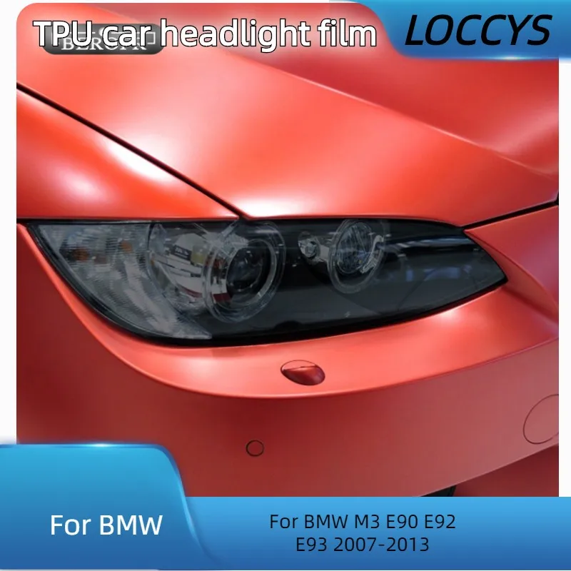 

For BMW M3 E90 E92 E93 2007-2013 Car Headlight Tint Smoked Black Protective Film Front Light Transparent TPU Sticker Accessories