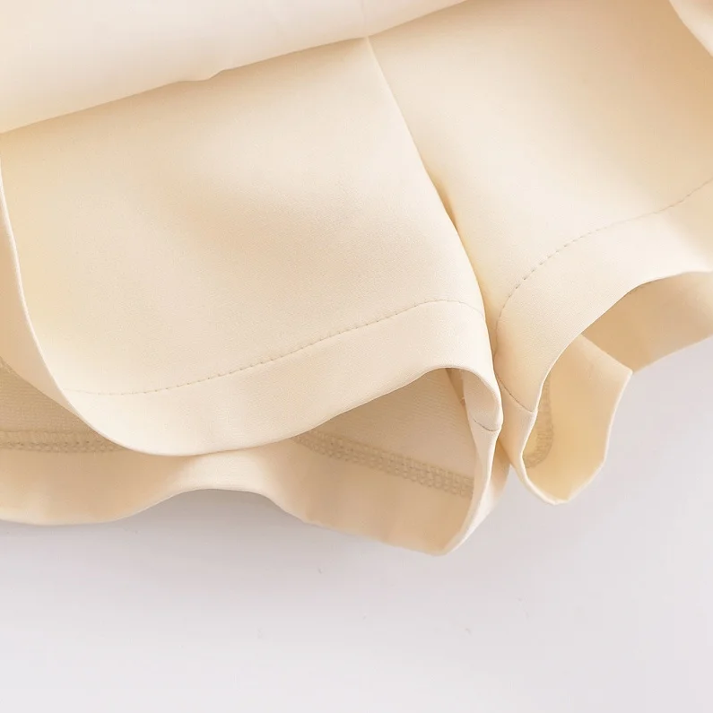 BSAY Shorts für Damen, modisch, Herbst und Winter, neu, bequem, lässig, einfarbig, seitlicher Reißverschluss, mittlere Taille, A-Linie, Culotte-Rock, Hose – Detail 24
