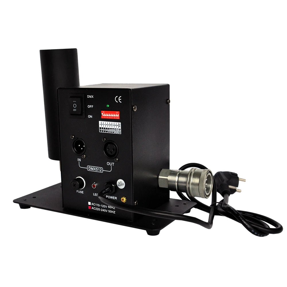 싱글 파이프 Co2 제트 기계, DMX 전원 케이블, 무대 Co2 가스 샷 기계 공급 업체, 결혼식 미팅, 200W, 110V, 220V, 무료 배송