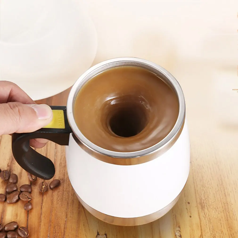 380ml Automatic Self Stirring Cup Coffee Milk Fruits Mixing Mug Blender USB  Rechargeable Electric Stainless Steel Thermal Cup - AliExpress