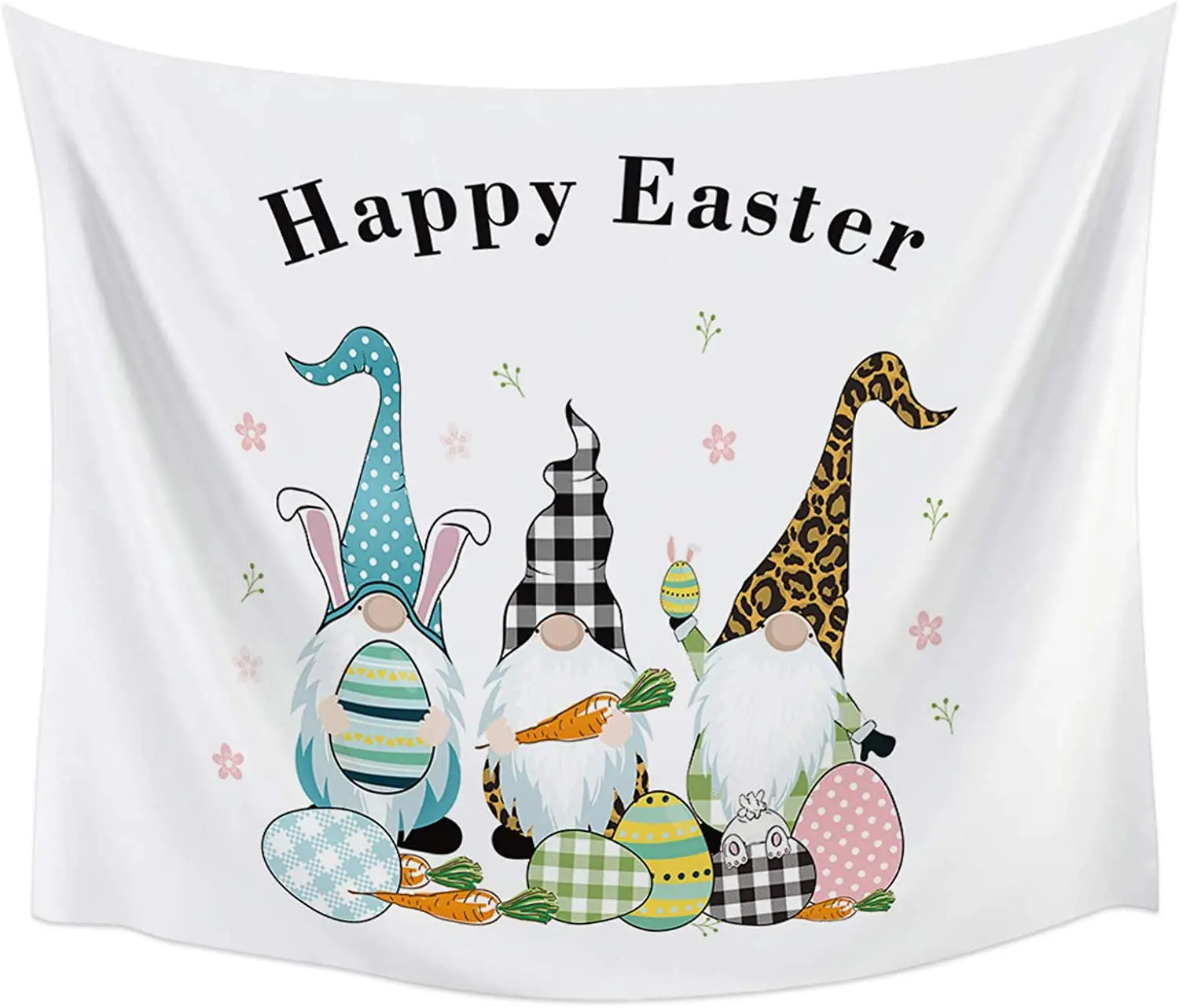 

Cartoon Gnomes Colorful Easter Eggs Tapestry Wall Hanging Boys Room Tapestries Art Window Treatments Tapestries for Home Decor