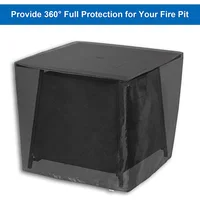 18 Size Fire Pit Cover, Firepit Cover Square Waterproof Fireplace Fire Pit Column Covers  Outdoor Furniture Cover 2