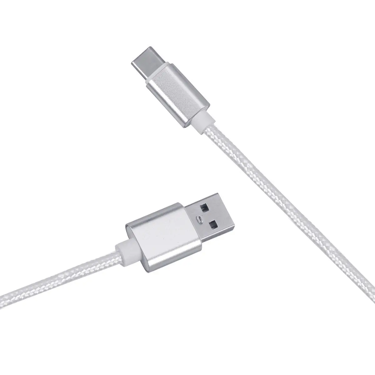 1M 헤비듀티 나일론 브레이드 USB 타입-C 케이블 3A 고속 충전 480Mbps 싱크 USB C 충전 케이블 (S23 15 그레이)