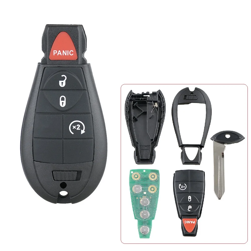 

Брелок для дистанционного ключа без ключа, 433 МГц, 4 кнопки, умный Автомобильный ключ 56046953AA,56046953AC, для Dodge Ram 1500 2500 3500-2013