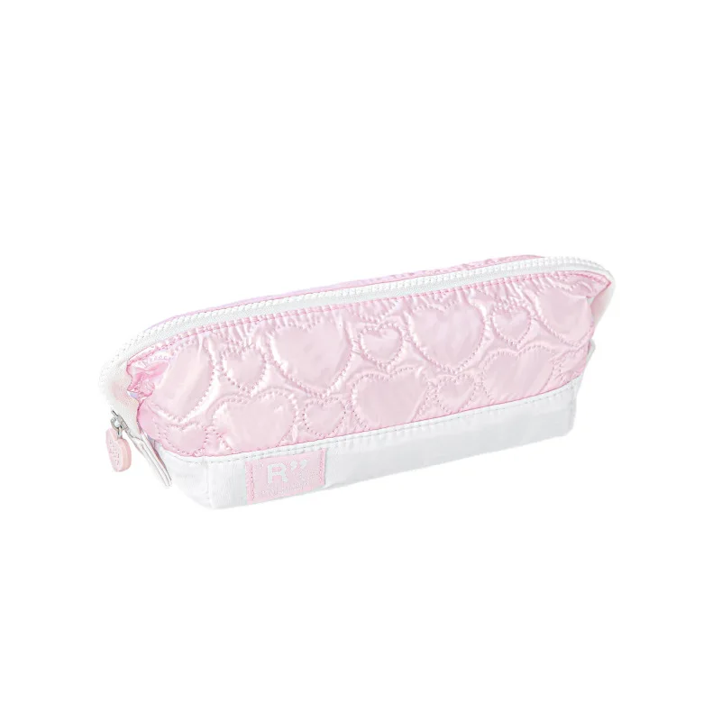 1PC 소프트 플립 펜 가방 면으로 채워진 대용량 대형 오프닝 플립 펜 가방