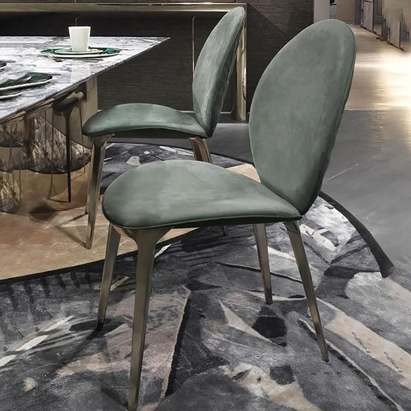 

Nordic Dining Chair LeatherChairs Design Comfortable Relaxing Modern Home Decor Mobile Peacock Chairs Glamor Makeup Furniture