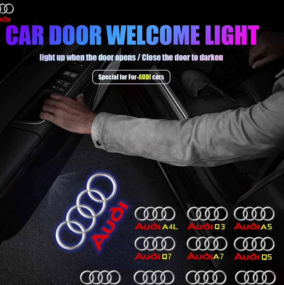 HD Car Door Welcome Light Sticker Set – 2Pcs