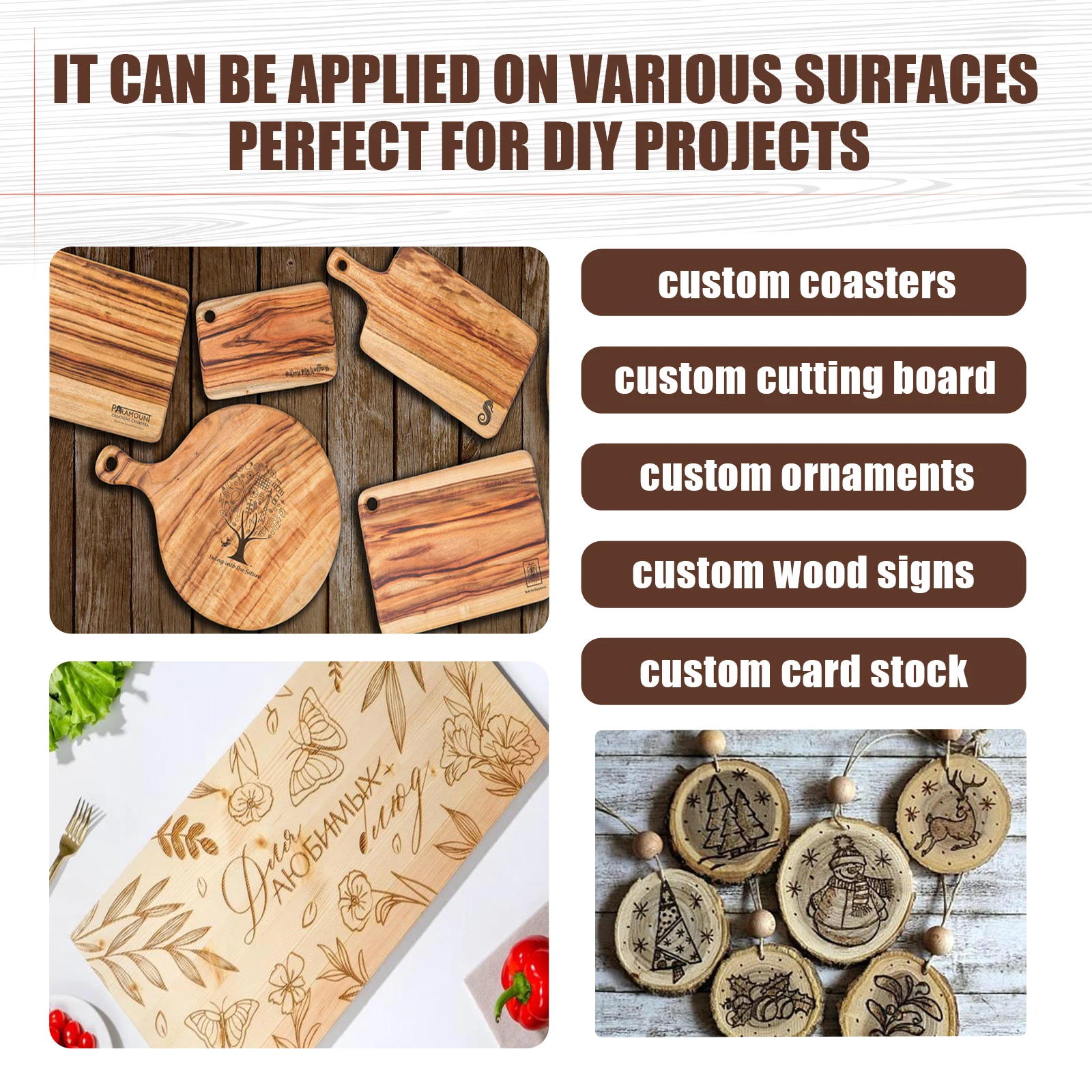 3/6/9Pcs Burning Pen Scorch Pen Marker Wooden Branding Coaster Cutting Board Hand DIY Design Burning Pyrograph Art Supplies