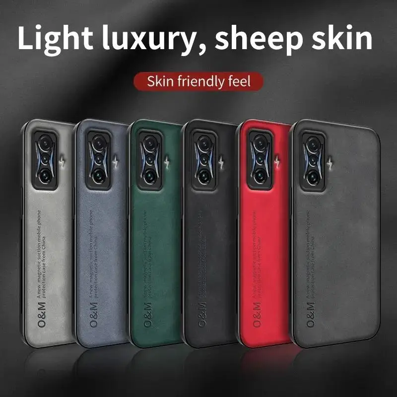 Premium Magnetic Leather Phone Case with Silicone Back Cover