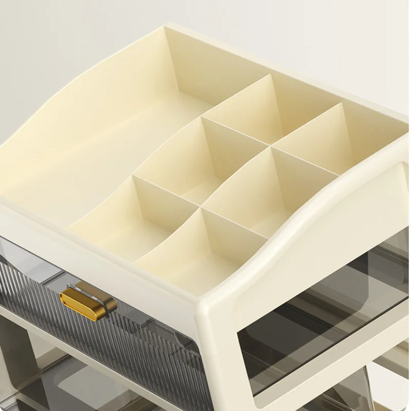 1pc Cosmetics shelf Multi-functional desktop drawer storage box Household dustproof large capacity makeup box