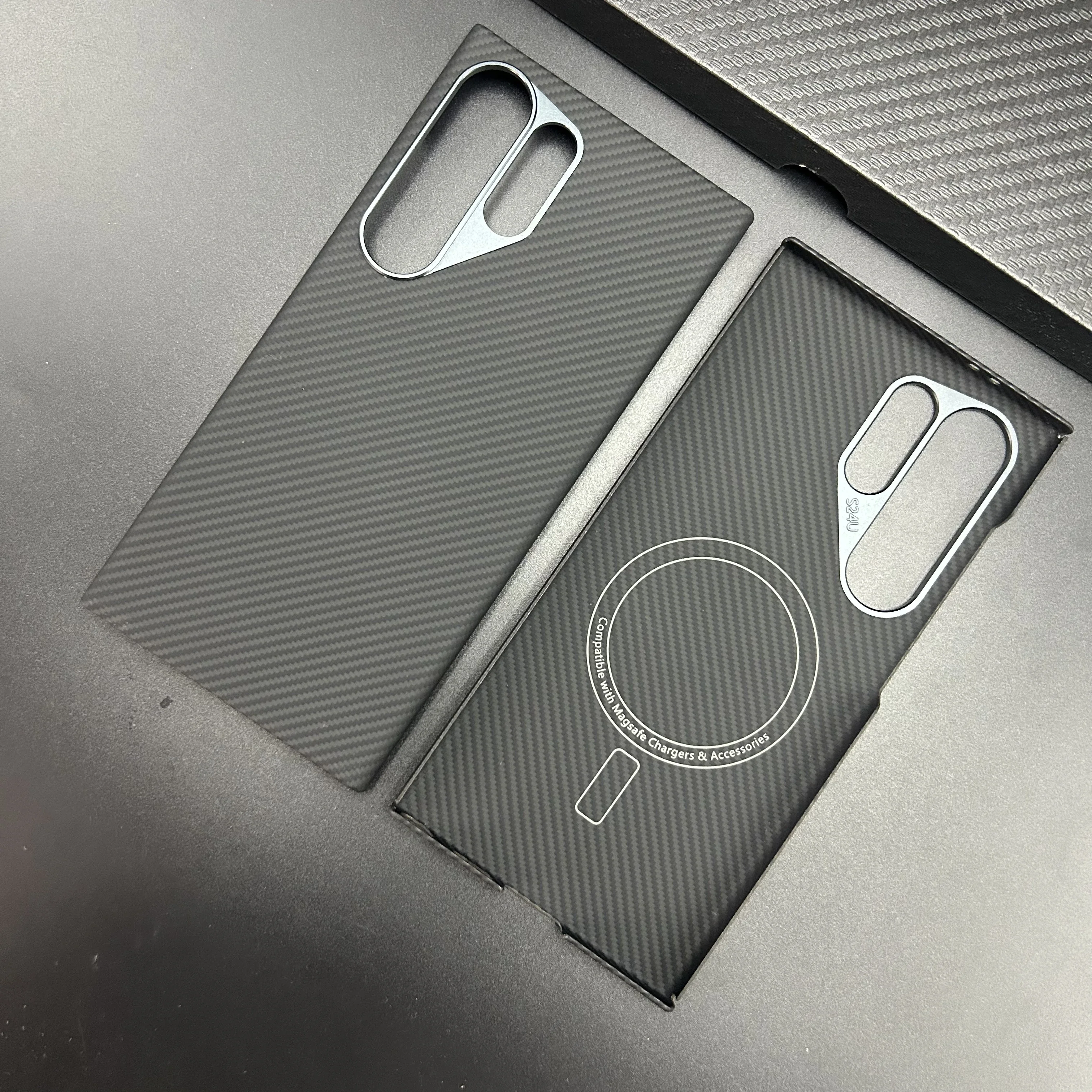 Custodia Per Telefono In Fibra Di Carbonio Aramidica Magnetica Per Samsung Galaxy S23 S24 Ultra Plus 5G S 23 24 S24Ultra 256/512 Magsafe Macsafe