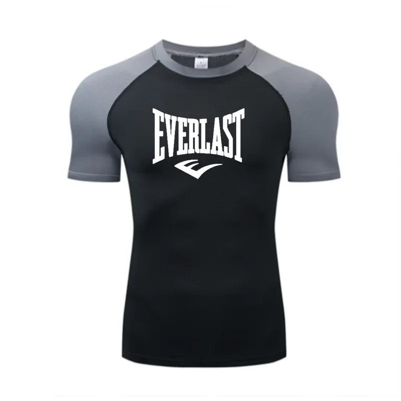 EVERLAST Mens SHOR Compression 3D Printed T-Shirt Sun Protection Second Leyer Skin Running Fitness Rash Prevention Training 5