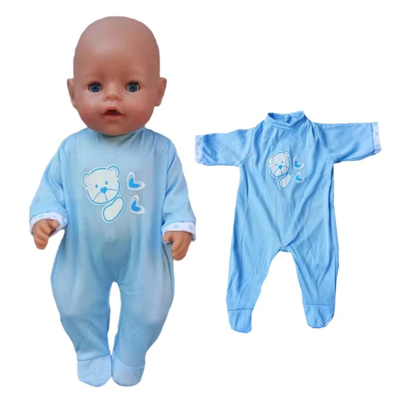 Peleles para bebé nacido, ropa azul oscura, pijama, juguetes para niñas, 43cm|Muñecas| - AliExpress