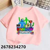 Hot Game Rainbow Friends T-Shirt Set Cartoon Boys Girl Baby Birthday Kids Clothes Short Sleeve T-Shirt Harajuku Multicolour Tops 3