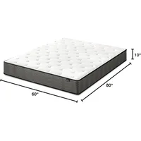 10 Inch True Support Hybrid Mattress,Queen, Fiberglass Free, Medium Feel, Motion Isolation, Certified Safe Foams Fabric matress 2