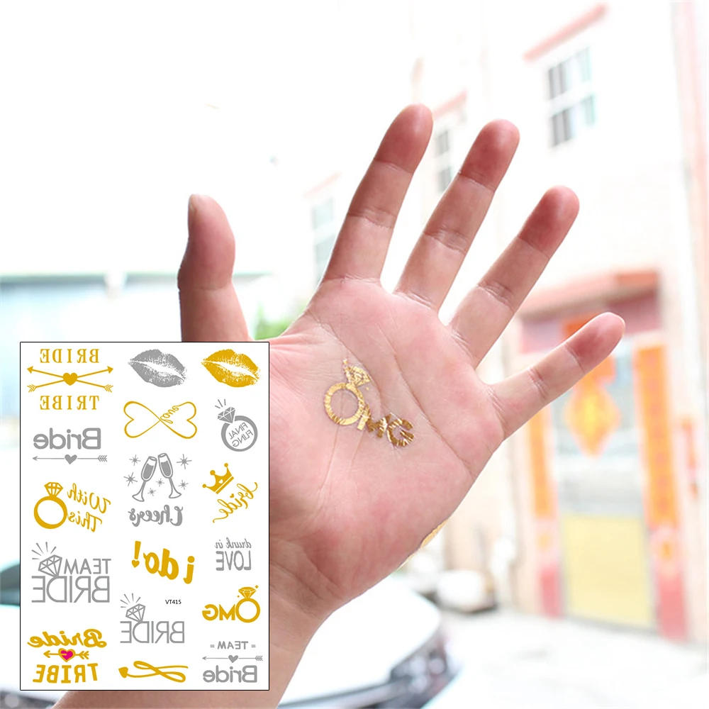 Bridal Shower Temporary Tattoo Collection - Chic Party Favors