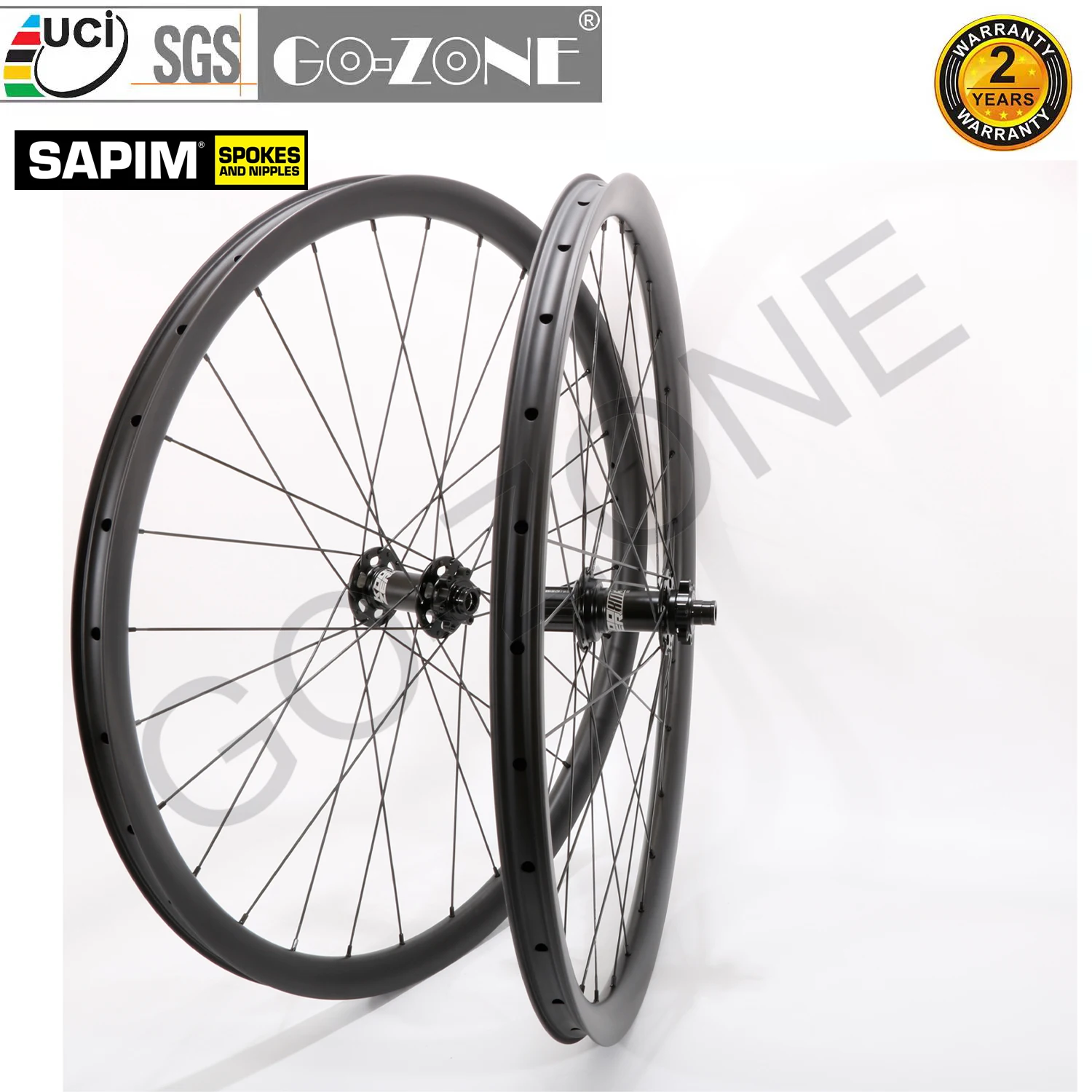 

29er Carbon MTB Wheels Koozer XM 390 Sapim Tubeless UCI Approved Light Thru Axle / Quick Release/Boost Carbon MTB Wheels