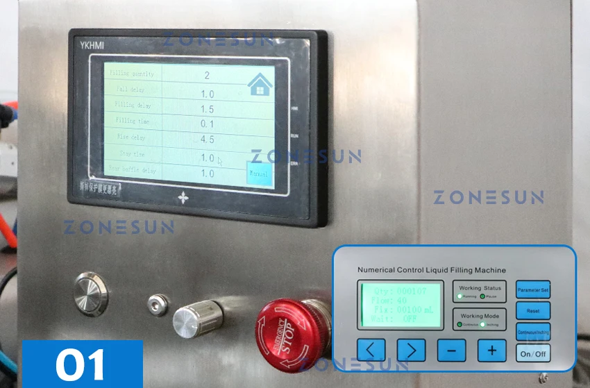 ZONESUN ZS-DTMPZ1 Máquina automática de enchimento de líquido com bomba magnética de bico único 