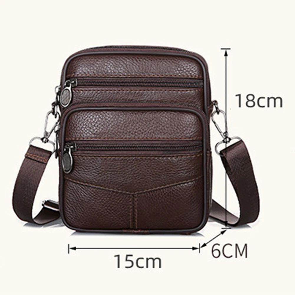 Leather Waterproof Waist Bag Men Cross Body Messenger Bag 2023 Purse Outdoor Belt Waist Fanny Pack Men Cell Phone Pouch Camping