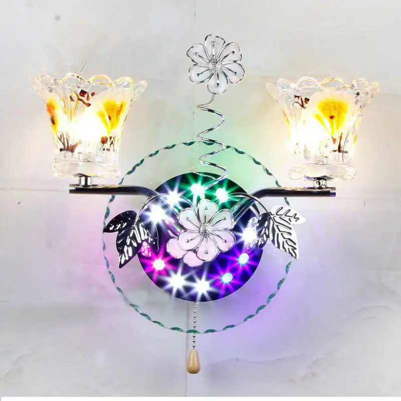 

New Glass Led Wall Lamp Modern Simple Creative Bedroom Stairs Light Living Room Aisle Stair Led Wall Light