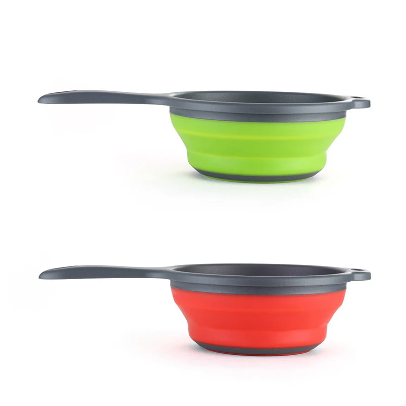 Foldable Silicone Water Scoops Collapsible Long Handle Water Spoon Kitchen Tools 1400ml