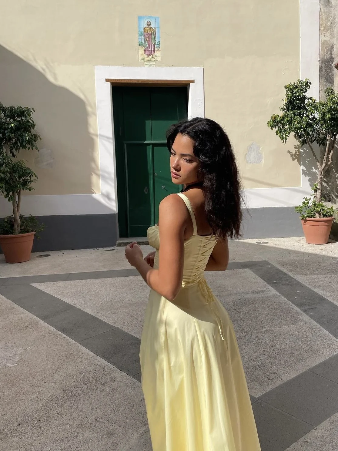 French Vintage Strap Birthday Party Dress High Split Lace-up Summer Off Shoulder A-line Sleeveless Prom Robe Solid Vestido Mujer