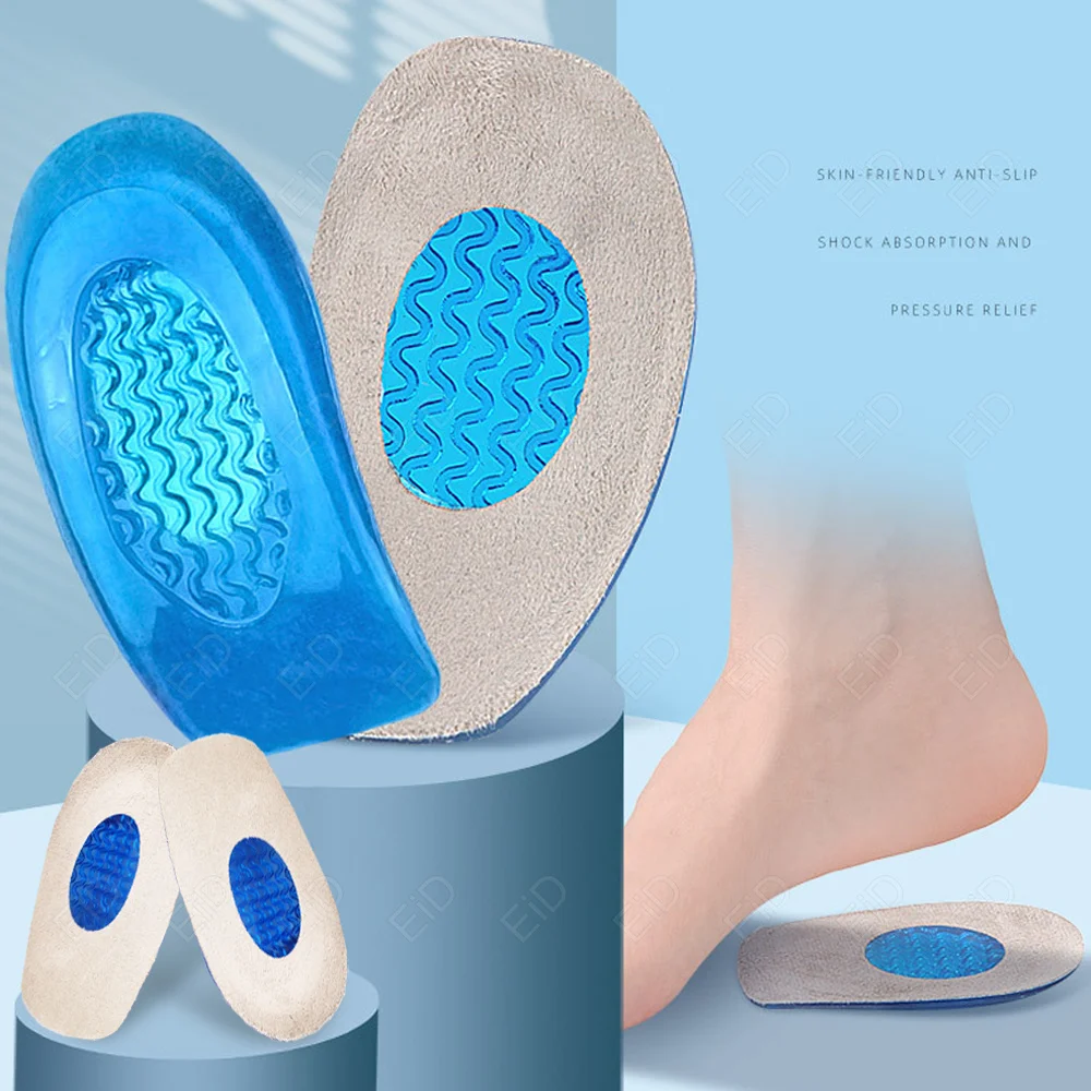 EiD Silikon-Gel-Einlegesohlen, Fersenkissen für Fußsohlen, lindern Fußschmerzen, Schutz, Spur-Stützschuhe, Polster, Fußpflege-Einlagen, Unisex – Detail 2