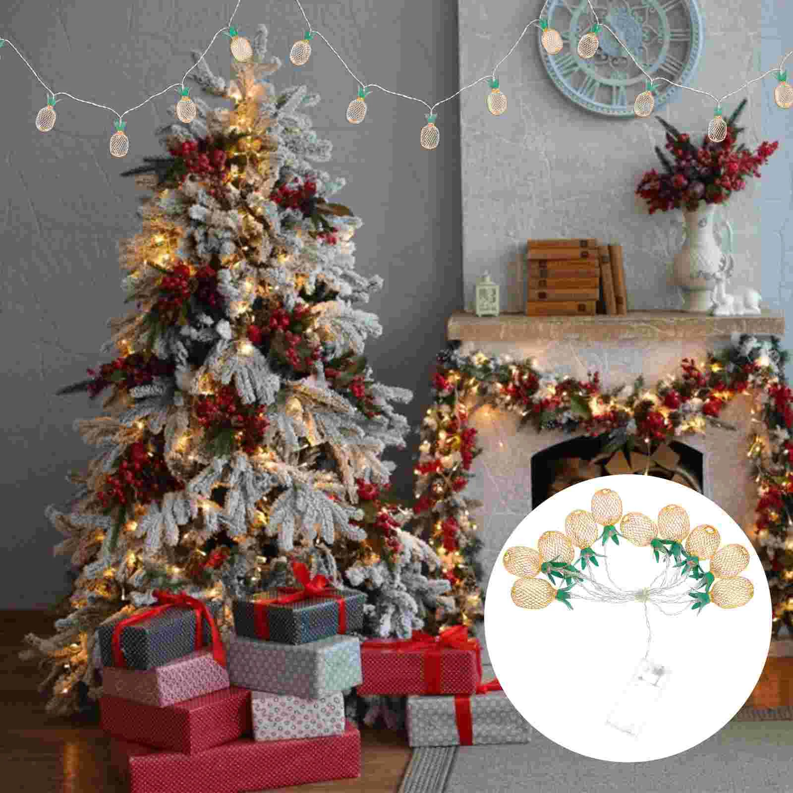 

Pineapple Fairy String Lights, Powered 10 LEDs Fairy Decorative String Lighting for Bedroom, Wedding, Birthday Party New Year (