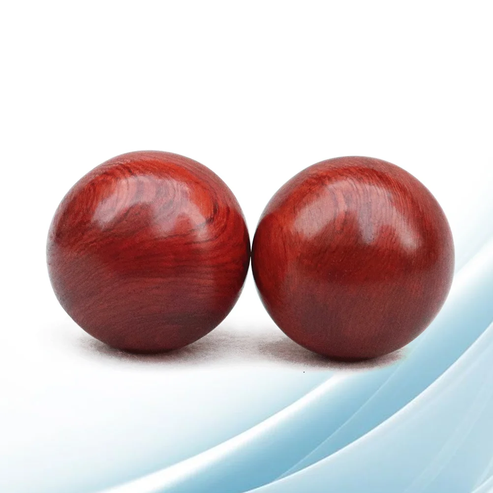 2 Pcs Rosewood Hand Ball Message Stress Chinese Style Bamboo Clasic Fitness Massage