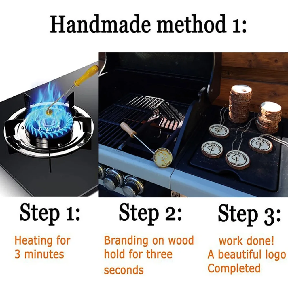 맞춤형 로고 브랜딩 철 스탬프 햄버거 케이크 가죽 나무 자신의 디자인 황동 인감 맞춤 웨딩 파티 회사 로고 DIY