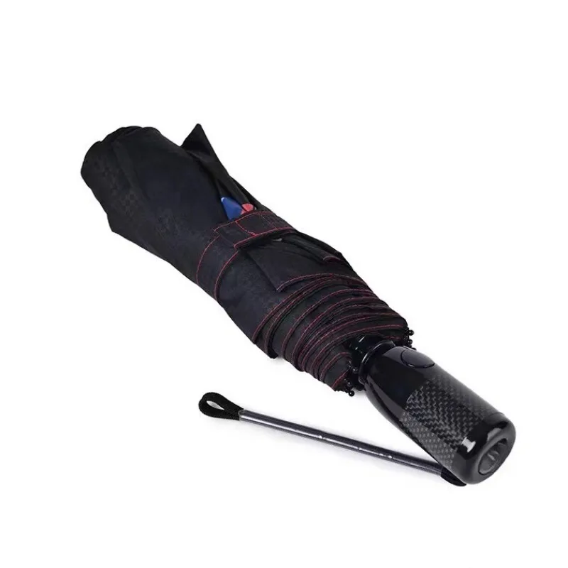 Suitable For Bmw Car Umbrellas Fully Automatic Three-fold Umbrellas Boutique Gift Short Handle Car Umbrella