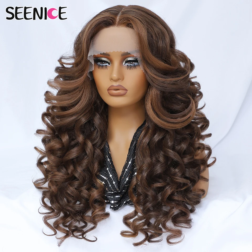 24Inch Latisha Synthetic Lace Front Wigs For Women Curly Afro Lace Wigs Black Blonde Orange 13X4.5X1 Cosplay Hair Daily Use 1