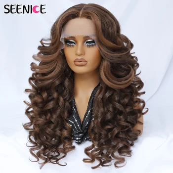24Inch Latisha Synthetic Lace Front Wigs For Women Curly Afro Lace Wigs Black Blonde Orange 13X4.5X1 Cosplay Hair Daily Use 1