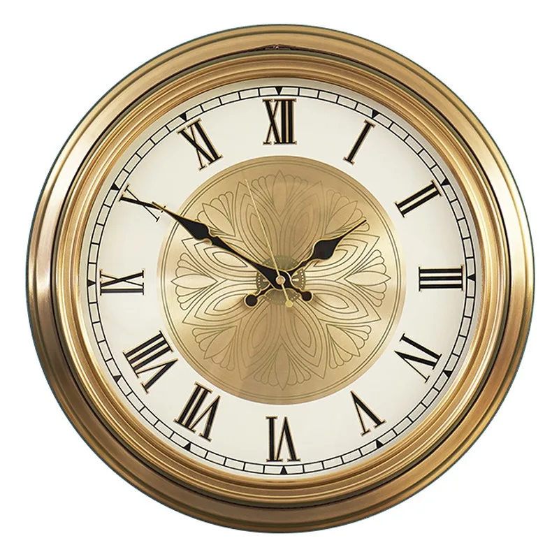 

Wall Clocks Metal Gold Silent Large Luxury Wall Watches Home Decor Copper Creative Modern Wall Clock Living Room Bedroom Gift