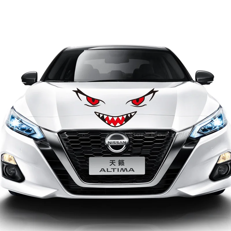 

Shark Mouth Pattern Funny Graphics Pvc Car Door Side Hood Stickers Vinyl Decal For Auto Cover Waterproof Sticker