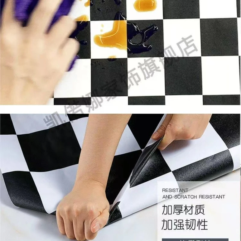 주방 욕실 바닥 스티커 벽 종이 Papel De Parede 3d 배경 화면 벽 자체 접착 벽지