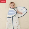 INSULAR Infant Swaddle Blankets Newborn Anti-startle Wrap Cloth Cartoon Kids Thin Cotton Sacks 100% Cotton Multi-functional 3