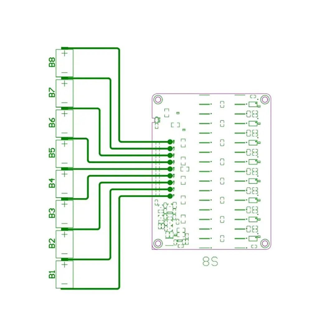 Équilibreur de batterie actif 3S 4S 8S connecté à une batterie LiPo pour RC