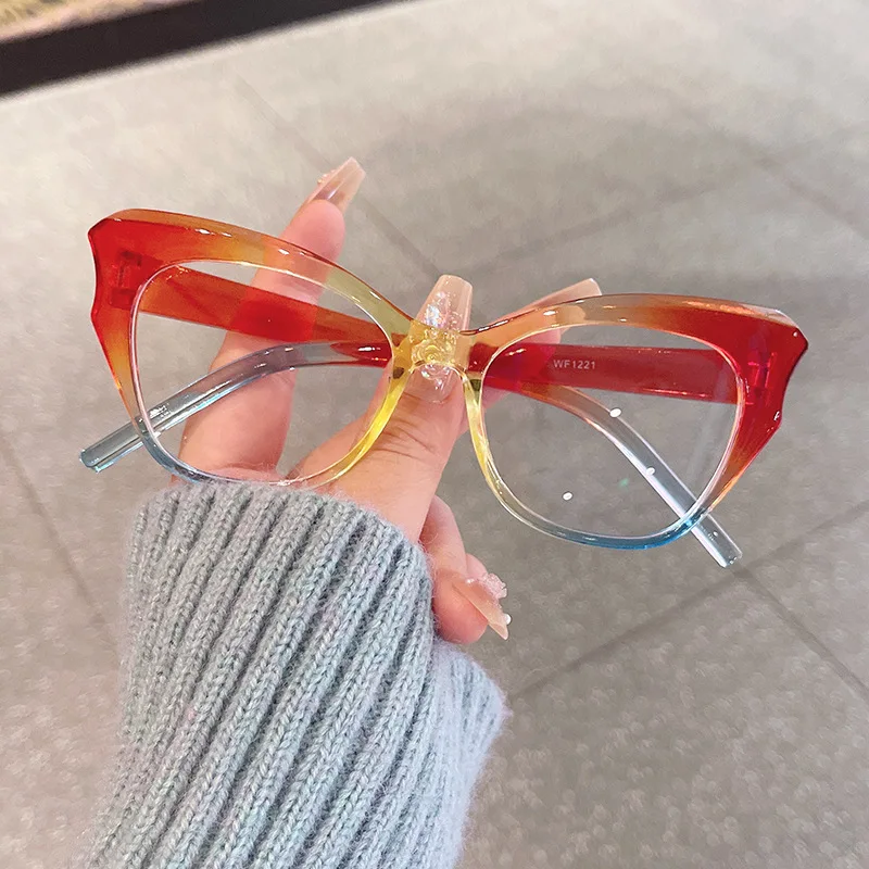 Cat Eye Reading Glasses for Women Fashionable Trendy Prescription Eyewear Anti Blue Light hyperopia Correction Eyeglass +1+1.5+2 - 2