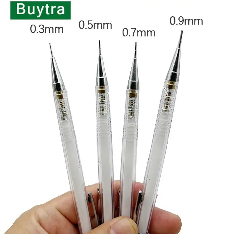 

1PC 0.3 0.5 0.7 0.9mm Simple Transparent Mechanical Pencil Automatic Pencil Lead Refill Art Painting Writing Supplies Stationery