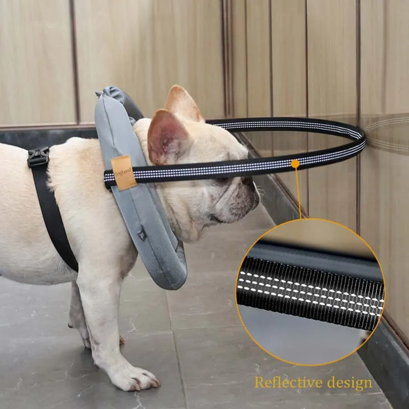 Blind Dog Collar Pet Safety Harness Adjustable Reflective Guiding Device Collar Anti Collision for Blind Dog and Cats Protection dog collar pet collar