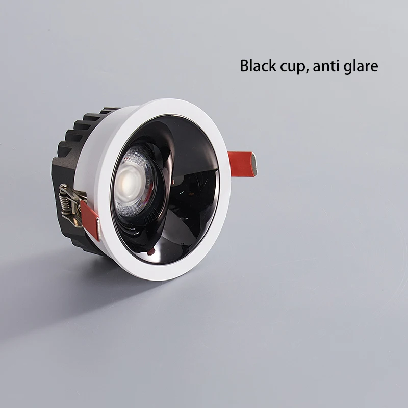 LED Spotlights Tuya CCT Dimmable Downlight Round Rcessed Dimming Ceiling Focos Cut75mm COB Spots Light White Black Indoor Lamp