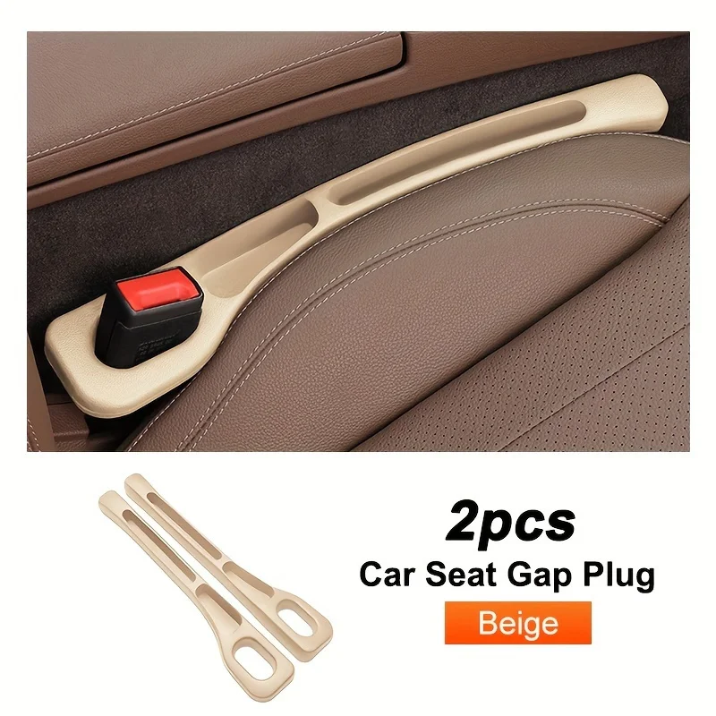 Car Seat Gap Filler Set - Soft Elastic Multi-Pocket Organizer, Leakproof and Anti-Loss, 2-Pack