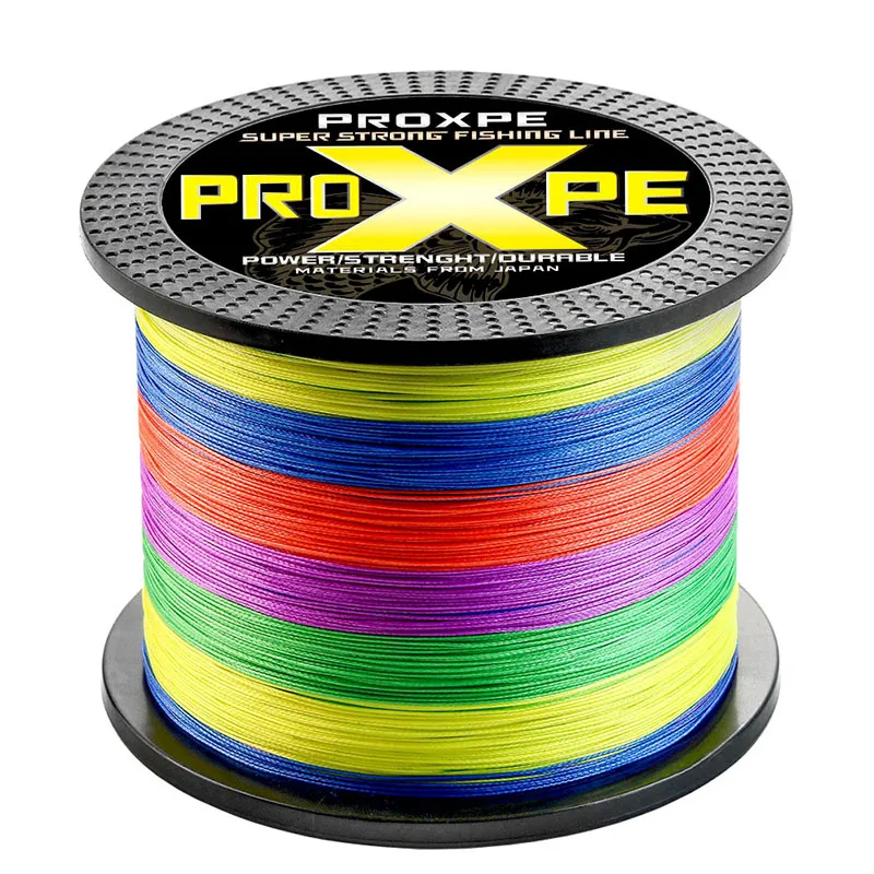 PROXPE Japan Monofilament Fishing Line Spool 8 Strands Braided Durable Thread 1000M 200M 300M 500M Sea Saltwater fishing line rod winding thread