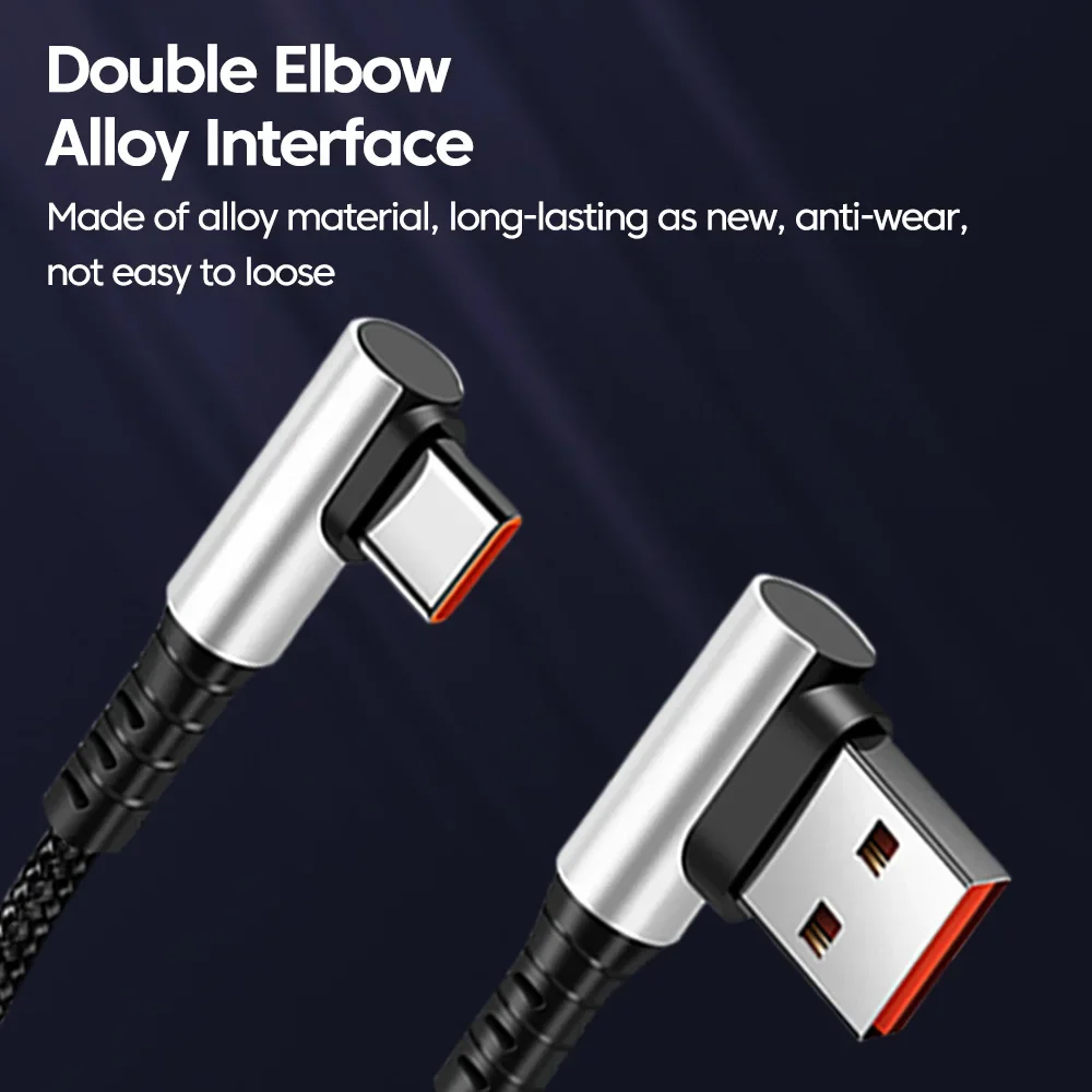 รูปสินค้า สายชาร์จ USB-C 90 องศา