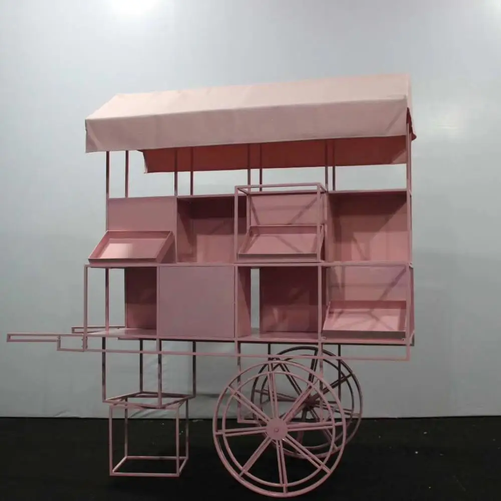 

Pink Iron Candy Cart for Dessert BABY shower Party Decoration