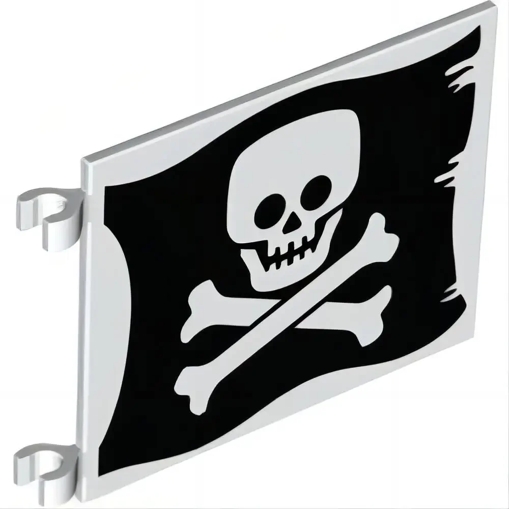 Pirate Flag Building Blocks Set for Kids 2525 pcs Jolly Roger with Crossed Black Cannons MOC Toy Bricks
