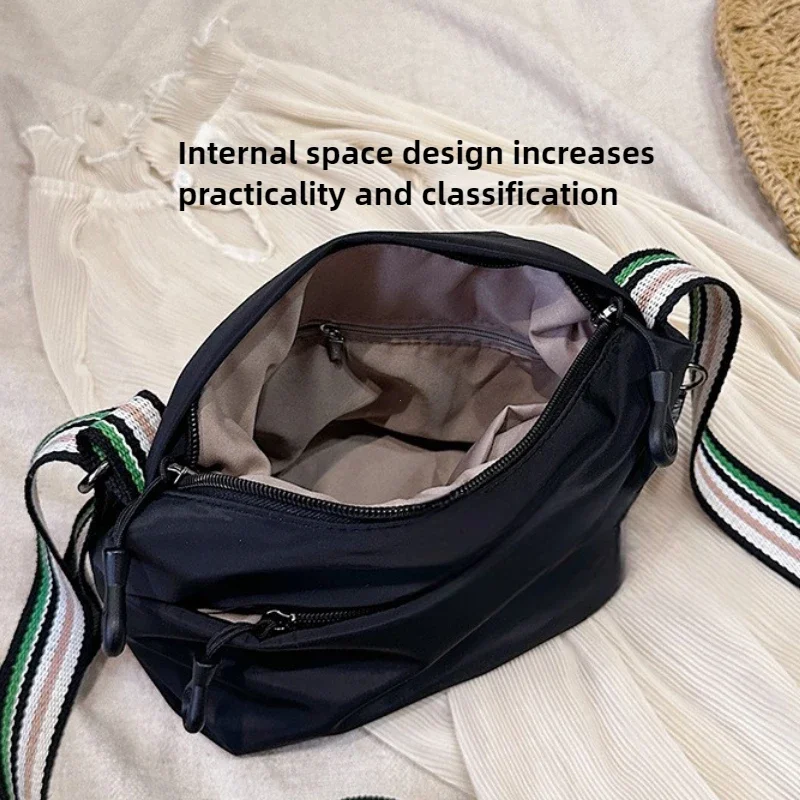 Ultra-light Nylon Crossbody Bag for Women Adjustable Wide Strap Lightweight Women's Bag Casual Messenger Bag MultiPocket Handbag